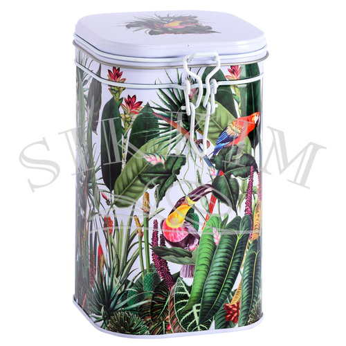 Komplet puszek JM `Rainforest` kwadratowych z zawiasem 250g